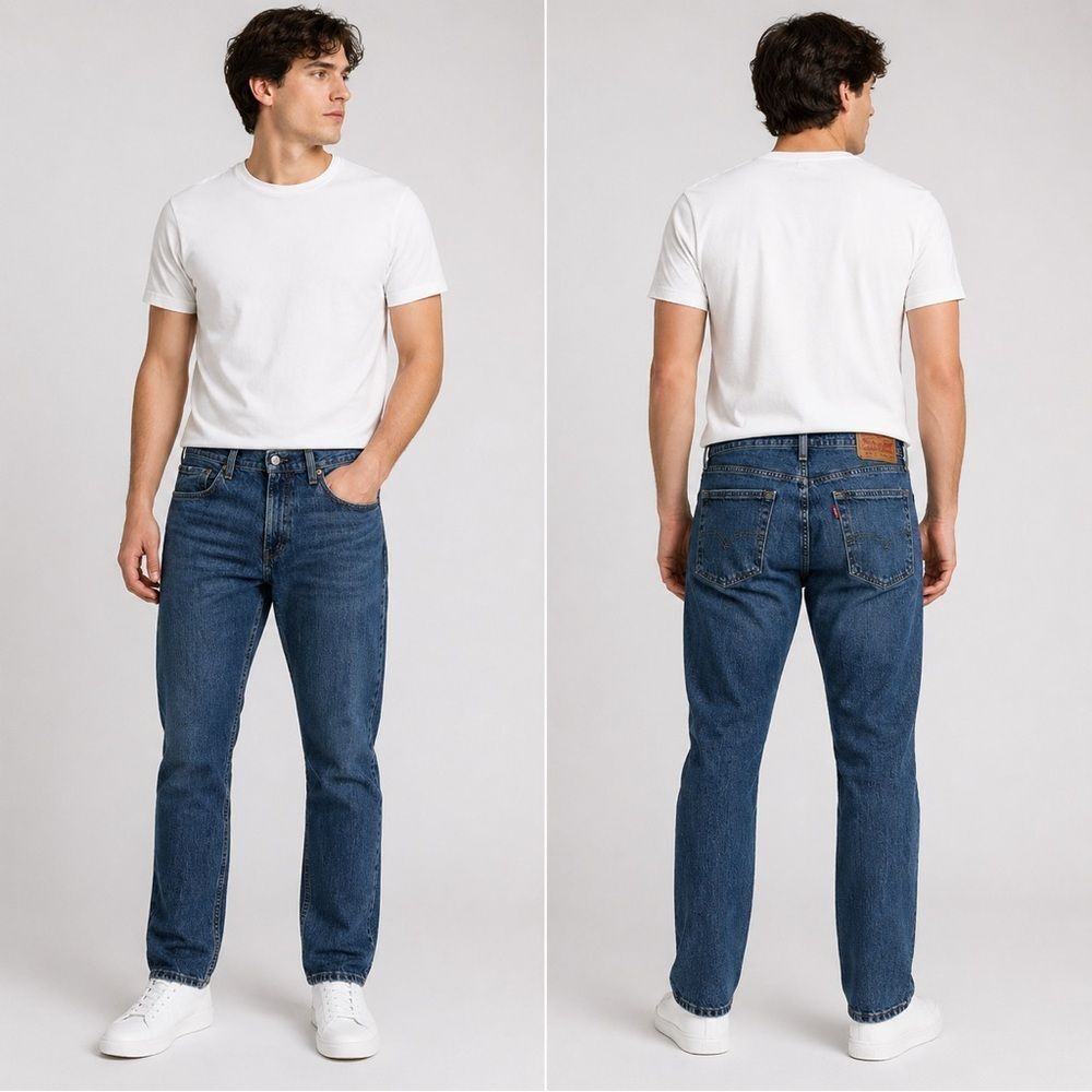Levi's 559 Medium Wash Blue Straight Leg Denim Cotton Jeans casual W34 L34